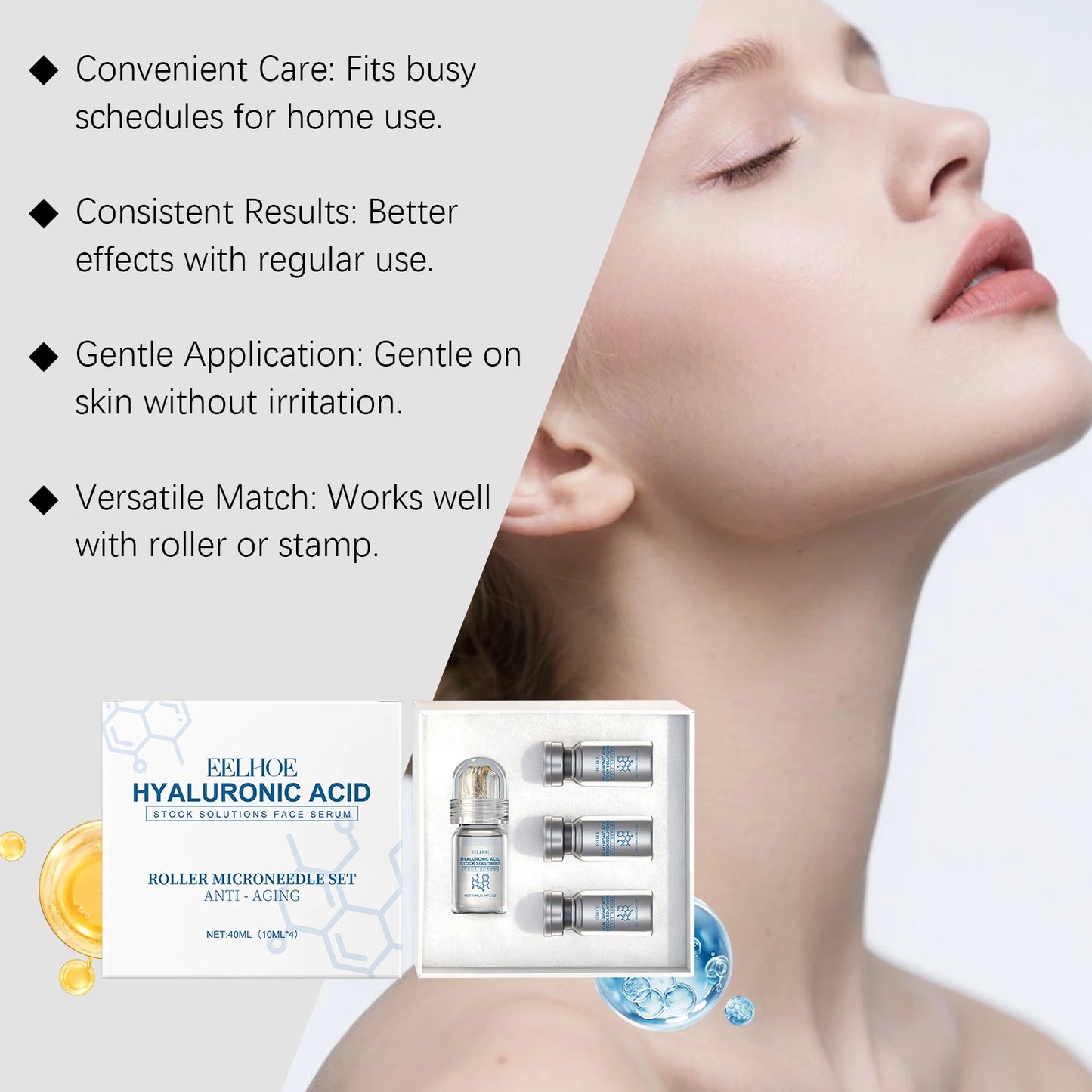Kit Sérum Niacinamide & Rouleau Micro-Aiguilles 0,25 mm — Hydratation & Éclat
