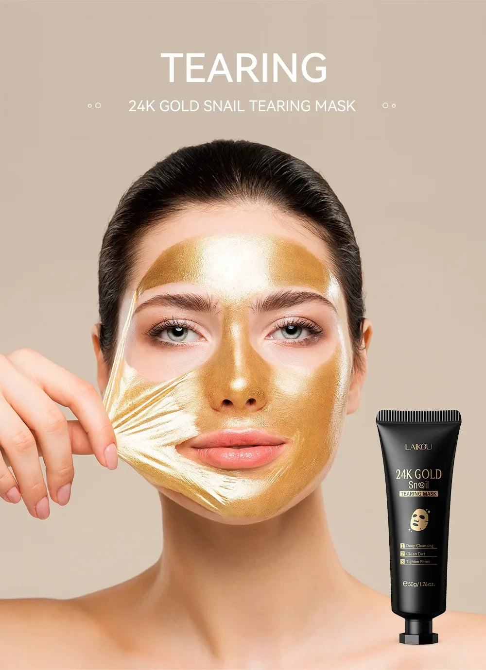 Masque Peel-Off 24K Gold Snail — Détox & Éclat