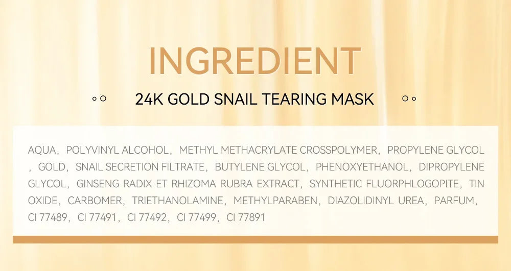 Masque Peel-Off 24K Gold Snail — Détox & Éclat