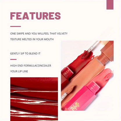 Rouge à Lèvres Liquide Mat Velours — Longue Tenue & Haute Pigmentation