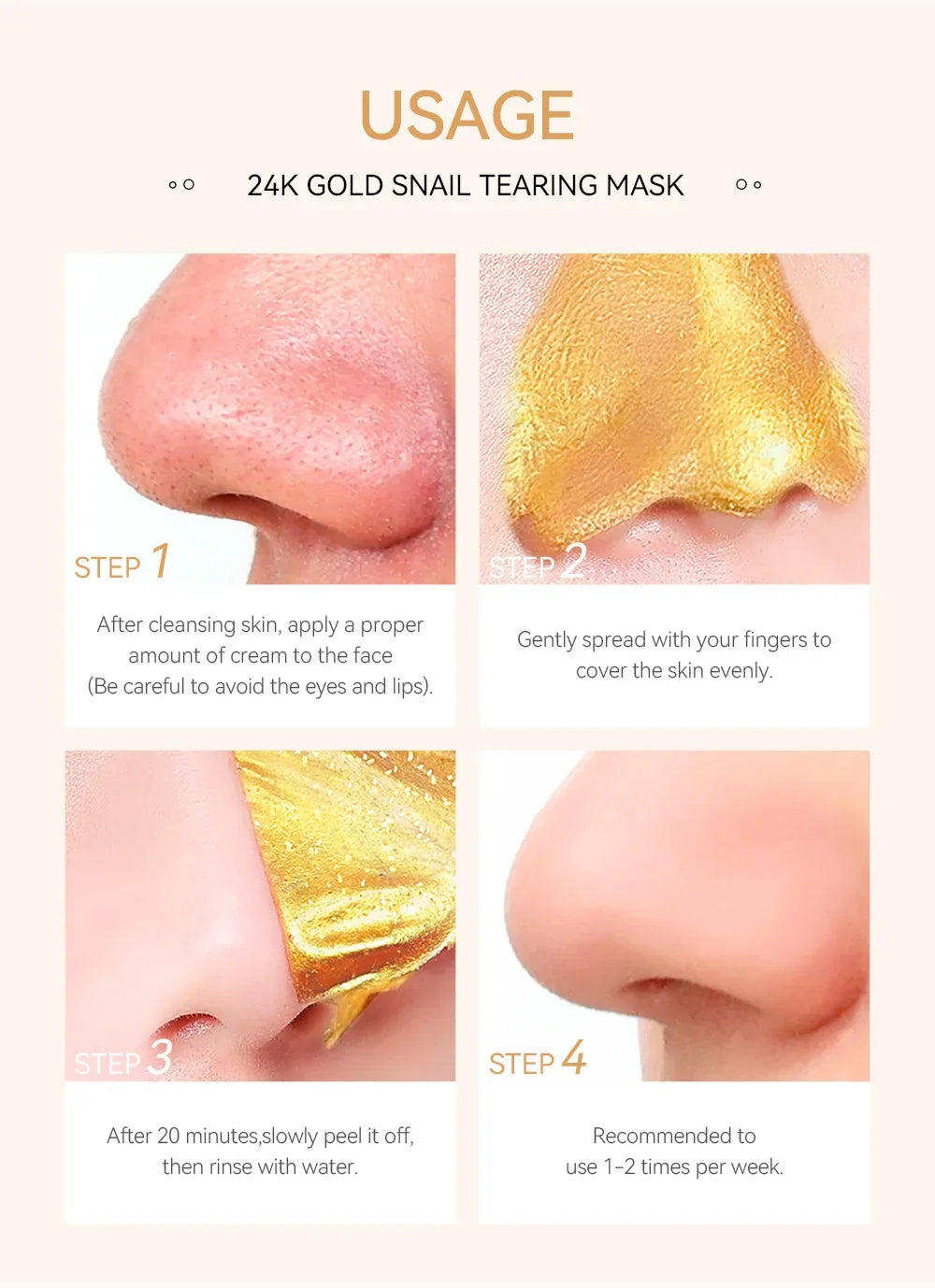 Masque Peel-Off 24K Gold Snail — Détox & Éclat