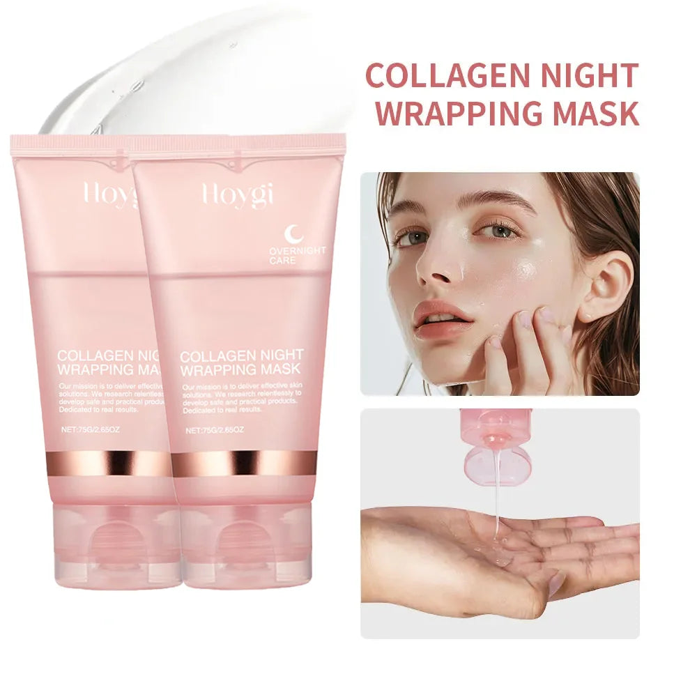 Masque de Nuit Hydratant au Collagène Coréen — Soin Régénérant