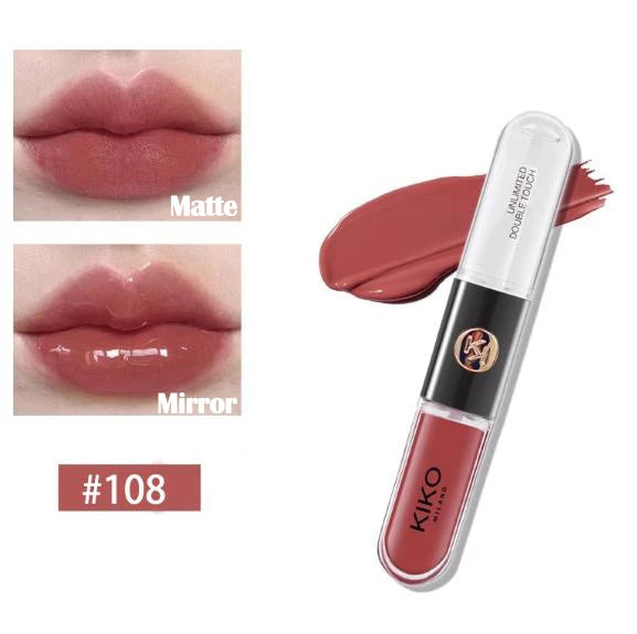 Rouge à Lèvres Double Embout — Gloss Effet Miroir