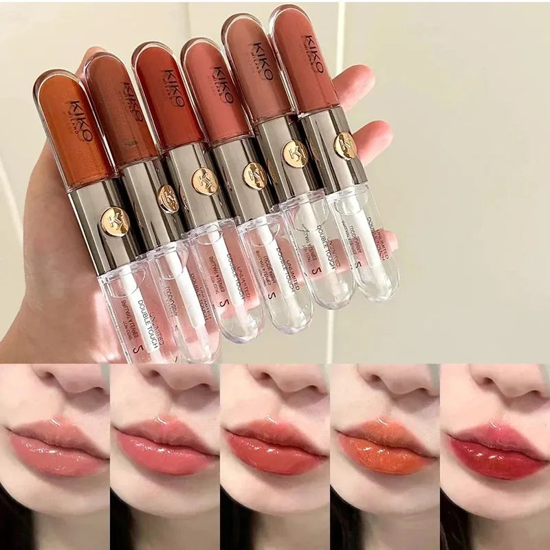 Rouge à Lèvres Double Embout — Gloss Effet Miroir