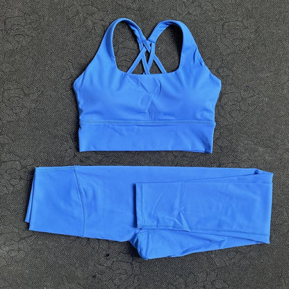 Ensemble Sport Femme — Legging Yoga & Brassière Gainante Haute Performance