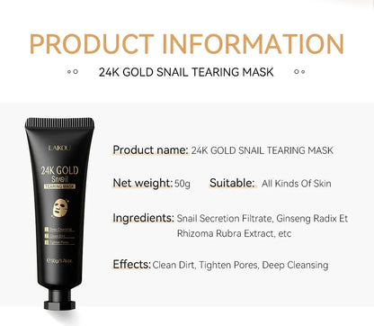 Masque Peel-Off 24K Gold Snail — Détox & Éclat