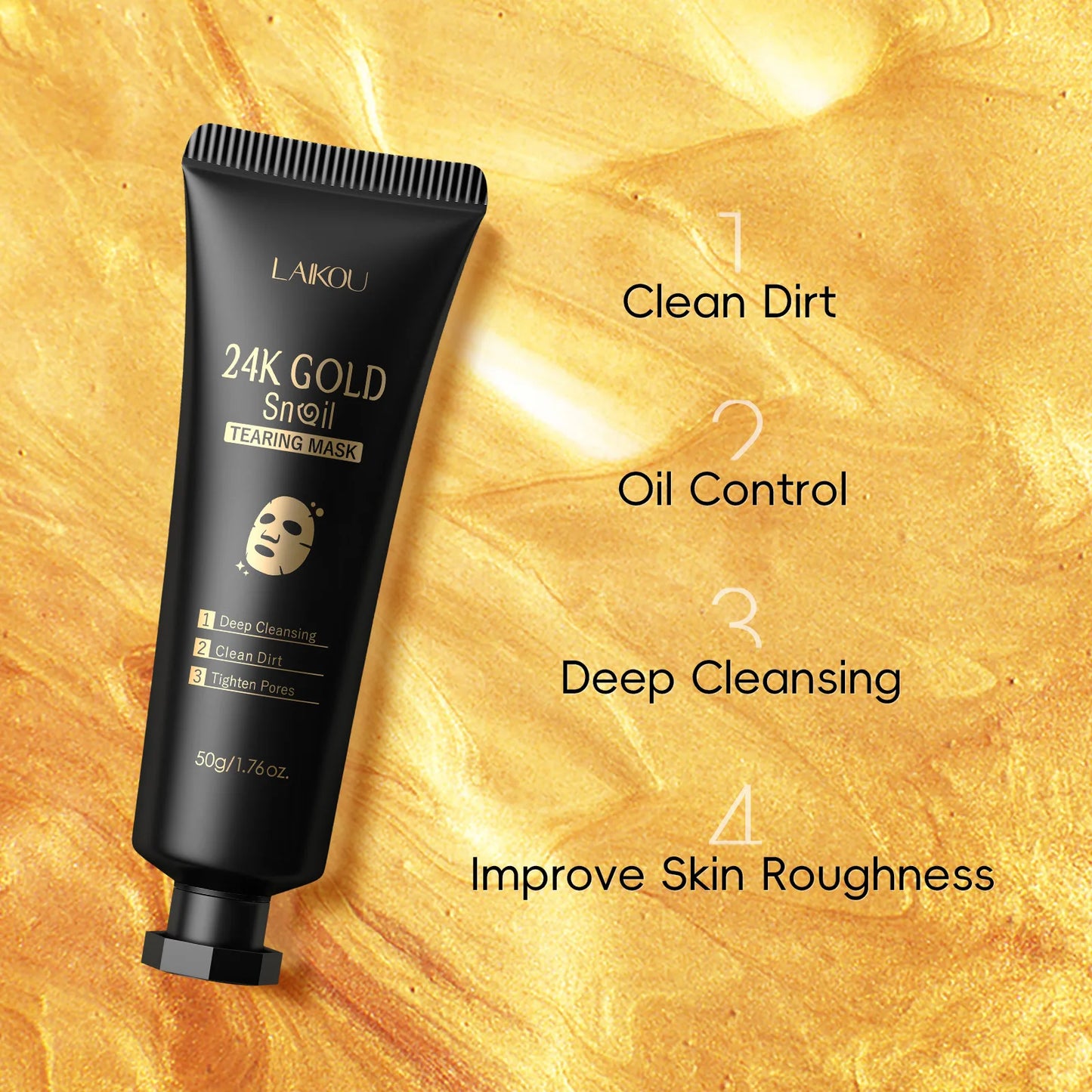 Masque Peel-Off 24K Gold Snail — Détox & Éclat