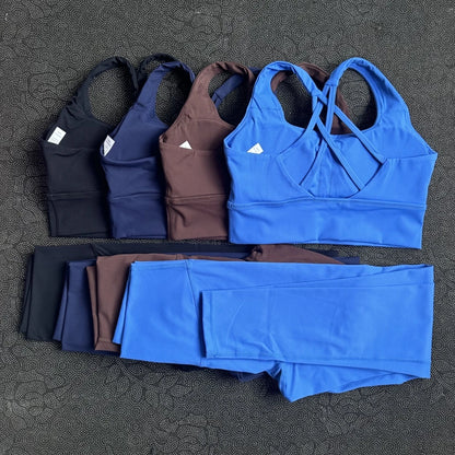 Ensemble Sport Femme — Legging Yoga & Brassière Gainante Haute Performance