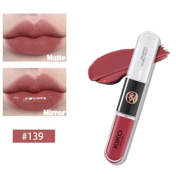 Rouge à Lèvres Double Embout — Gloss Effet Miroir