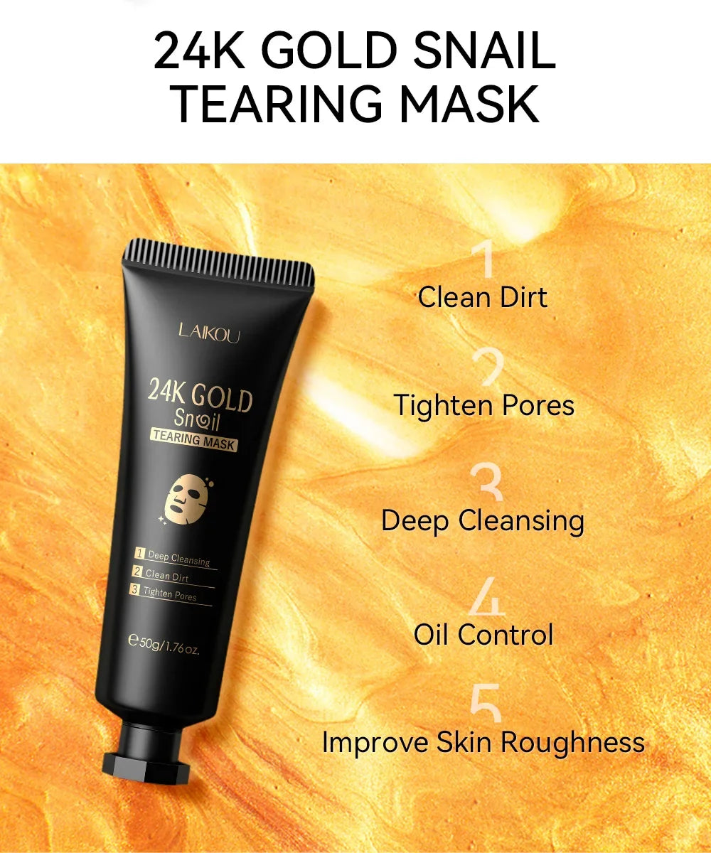 Masque Peel-Off 24K Gold Snail — Détox & Éclat