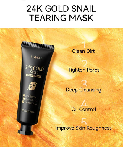 Masque Peel-Off 24K Gold Snail — Détox & Éclat