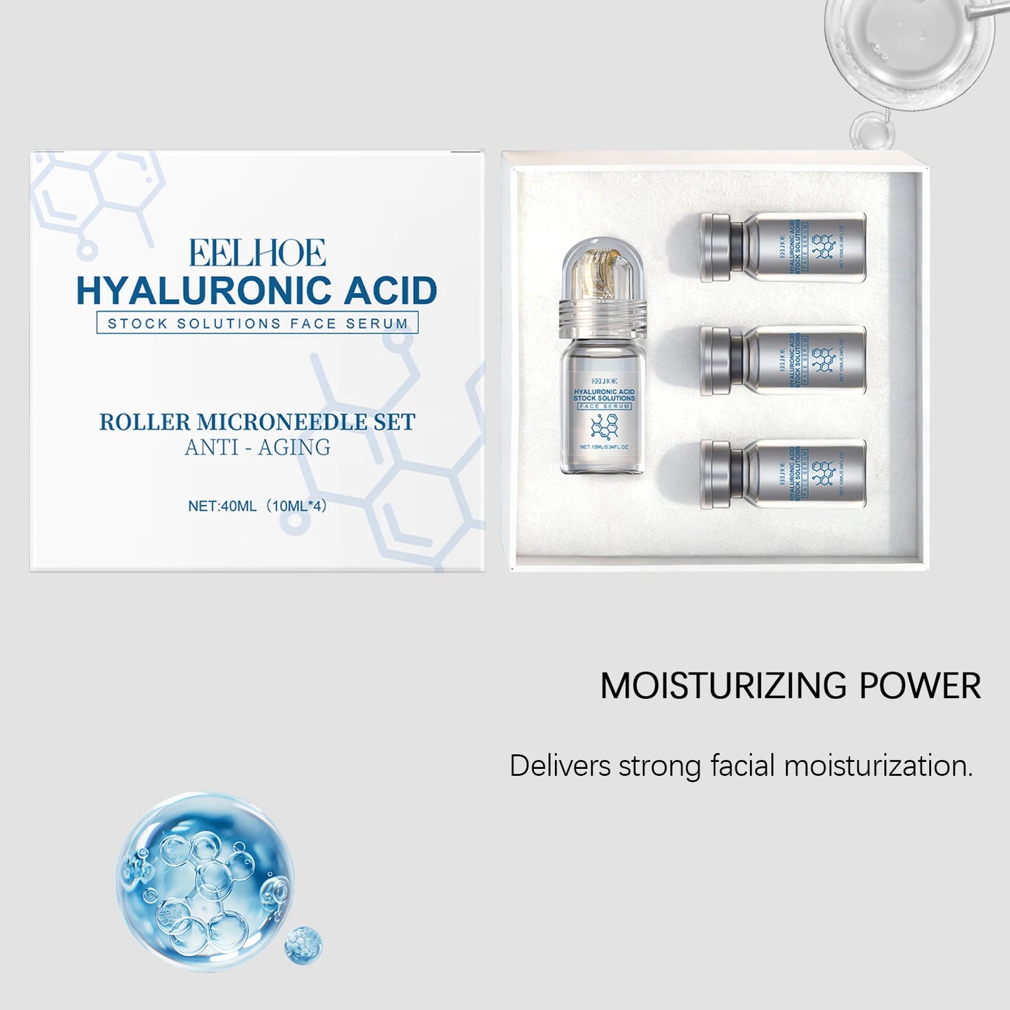 Kit Sérum Niacinamide & Rouleau Micro-Aiguilles 0,25 mm — Hydratation & Éclat